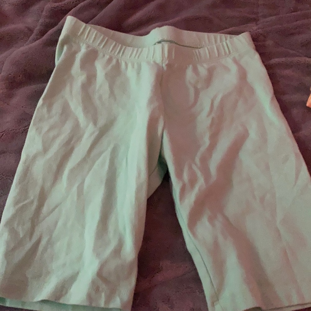 Light green biker shorts
